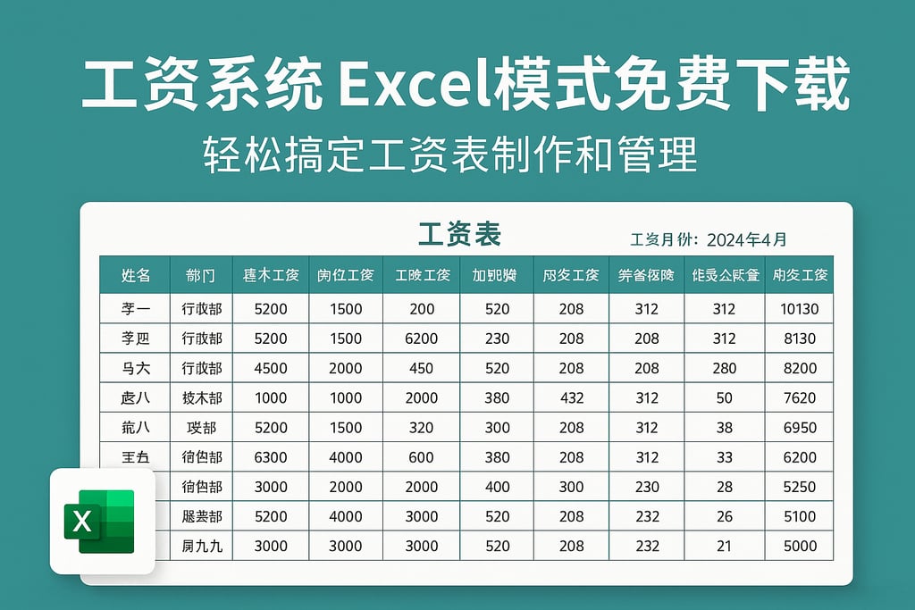 工资系统 excel模板免费下载，轻松搞定工资表制作和管理